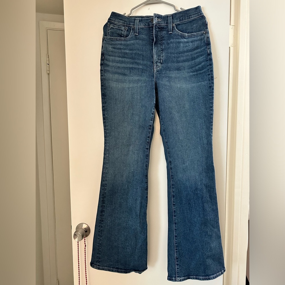 Madewell - dark wash flare jeans